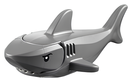 Деталь Lego Акула Shark with Gills with Black Eyes and White Pupils Pattern 14518c04pb01